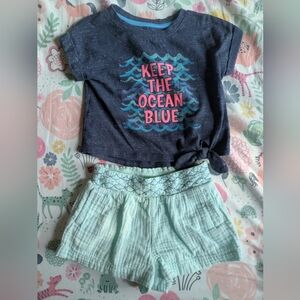 Cat & Jack Blue and Teal Outfit